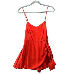 Urban Outfitters Kimchi Blue Romper Cami Womens Size 6 Red Faux Wrap Skort